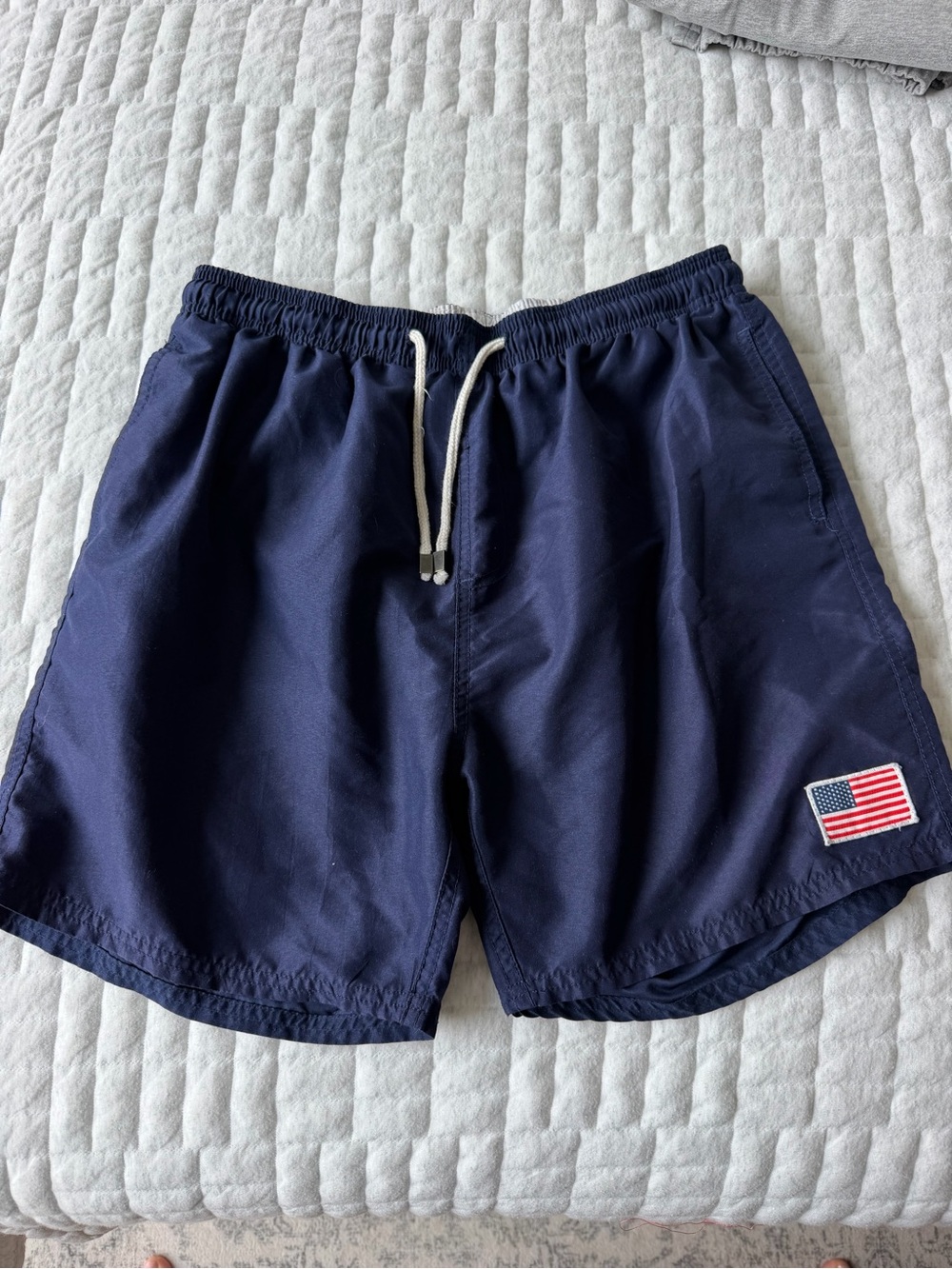 Beach By Exist Navy Blue Swim Trunks with Drawstring